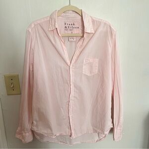 Frank & Eileen Light Pink 100% Cotton Button Down Shirt Long Sleeve